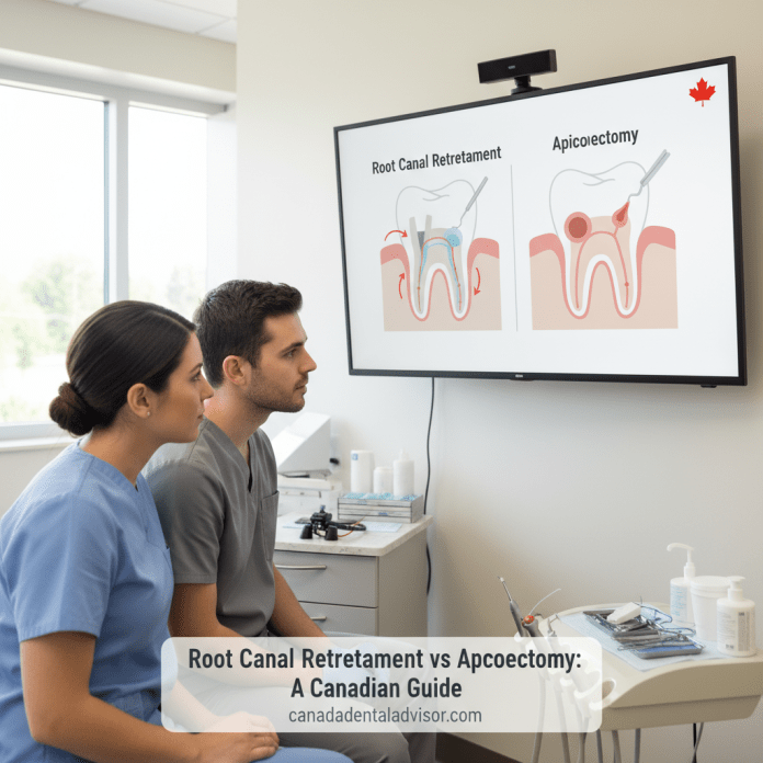 Root Canal Retreatment vs Apicoectomy: A Canadian Guide